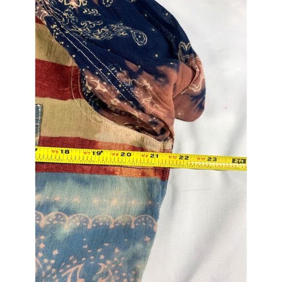 VTG Denim & Supply Ralph Lauren American Flag Patchwork Distressed Shirt Large - Picture 5 of 9
